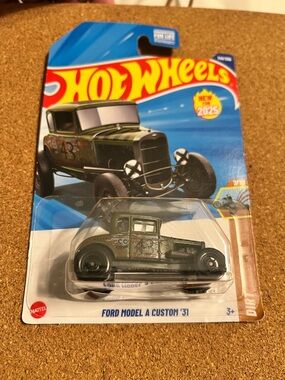 Hot Wheels Ford Model A Custom '31 Die-Cast Toy Car - Olive Green